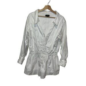 Majorelle Revolve Womens White Button-Up ROmper SIze Small
